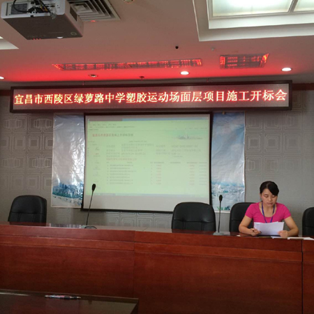 宜昌市西陵区绿萝路中学塑胶运动场面层项目施工开标会